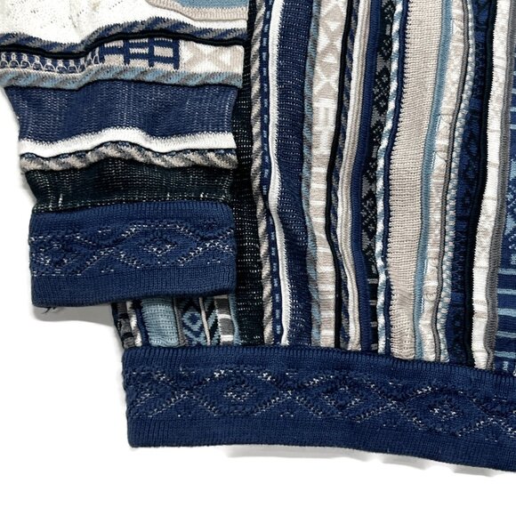 Vintage Emaroo Australia Cardigan Sweater Cotton 3d Knit 18 Large Cosby Button - Picture 5 of 10